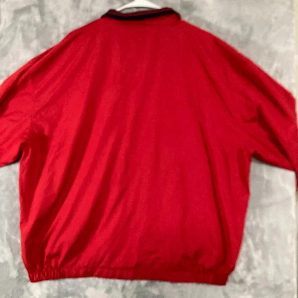 Vintage‎ Tommy Hilfiger Golf Windbreaker Mens 2XL Red Jacket Full Zip Polyester